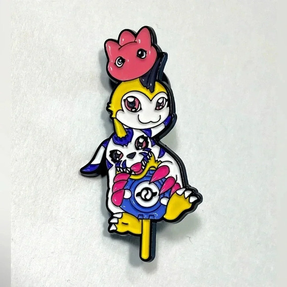 Digimon - The Crest of Friendship w/  Punimon, Tsunomon & Gabumon - 💙🐺 - Picture 1 of 5